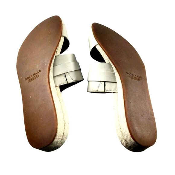 Cole Haan Grand 360 Women's Francine Demi Wedge Ivory Size 6B Sandal Shoes EUC - Picture 7 of 8